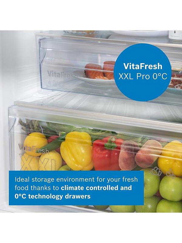 Bosch Series 4 KGN392WDFG 60cm Wide, VitaFresh, No Frost Fridge Freezer - White - Image 5